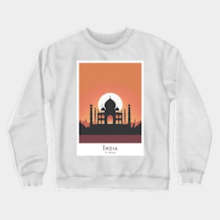 Sunset Splendor - Taj Mahal Poster Crewneck Sweatshirt